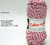 Cotton Eight 407 wit/rood